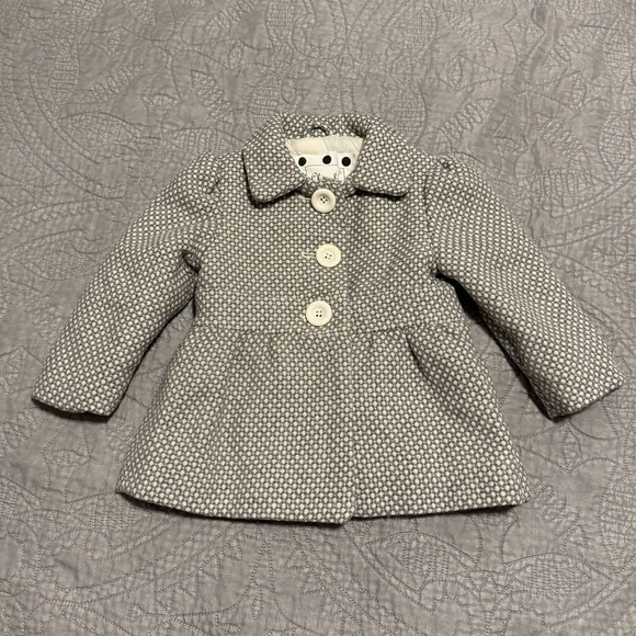 Cherokee Other - Cherokee Gray and White Girls Dress Coat 18 Months